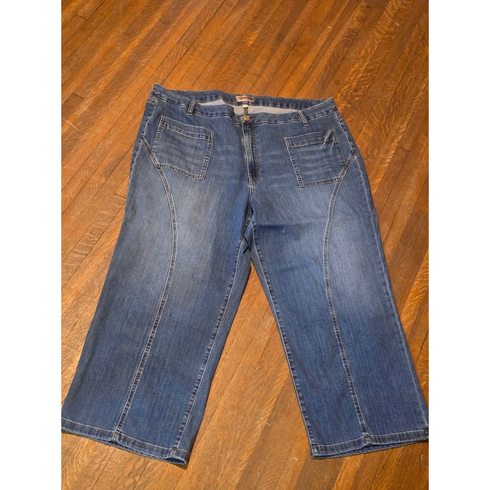 Kut from the Kloth Wide Leg High Rise Jeans Blue Denim Size 24W